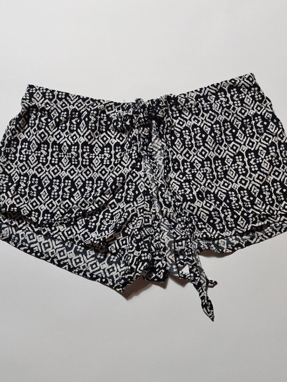 Wrap Front Low Rise Mini Shorts